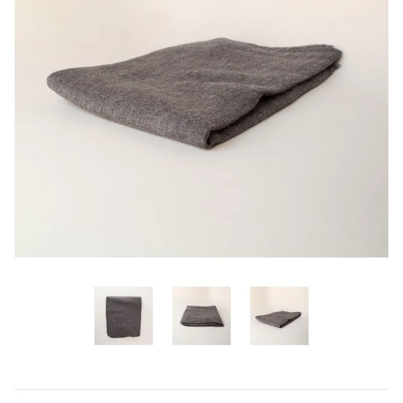 COPY - Grey patterned cashmere blanket scarf/wrap - Picture 9 of 9